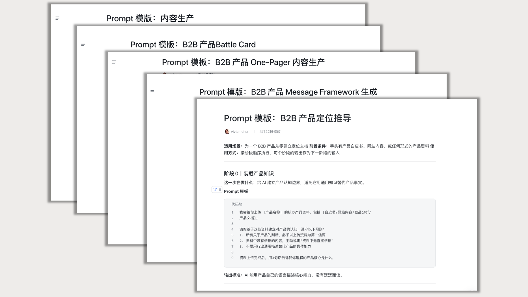 5 个 B2B PMM Prompt 模板预览
